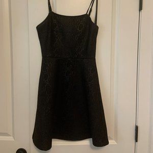 American Threads Black Snakeskin Dress